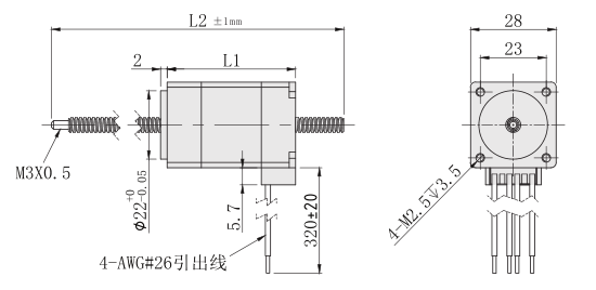 貫通軸28絲杆草莓视频APP免费看外形尺寸圖